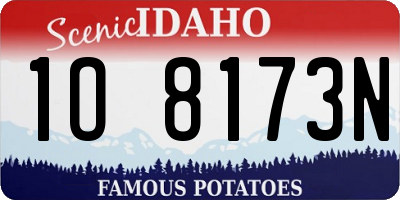 ID license plate 1O8173N