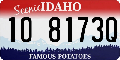 ID license plate 1O8173Q