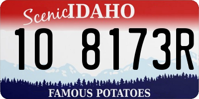 ID license plate 1O8173R