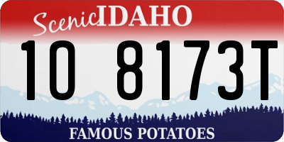ID license plate 1O8173T