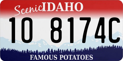 ID license plate 1O8174C