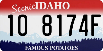 ID license plate 1O8174F