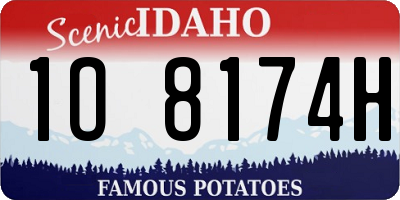 ID license plate 1O8174H