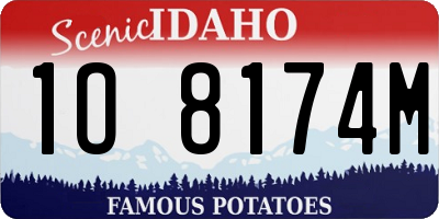 ID license plate 1O8174M