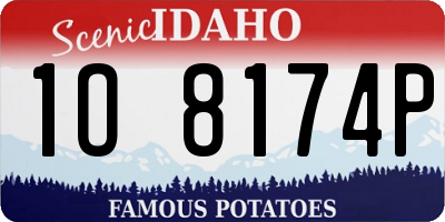 ID license plate 1O8174P