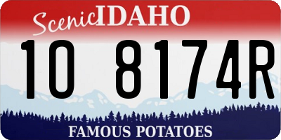 ID license plate 1O8174R