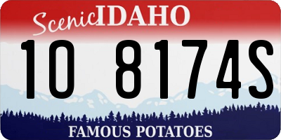 ID license plate 1O8174S