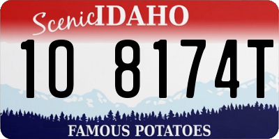 ID license plate 1O8174T