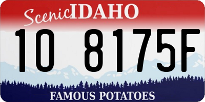 ID license plate 1O8175F