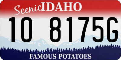 ID license plate 1O8175G