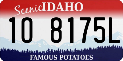 ID license plate 1O8175L