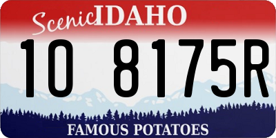 ID license plate 1O8175R