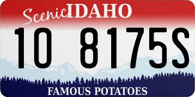 ID license plate 1O8175S
