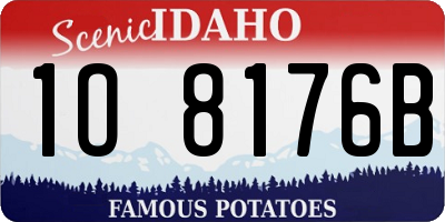 ID license plate 1O8176B