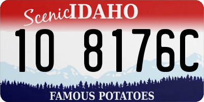 ID license plate 1O8176C