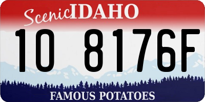 ID license plate 1O8176F
