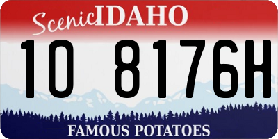 ID license plate 1O8176H