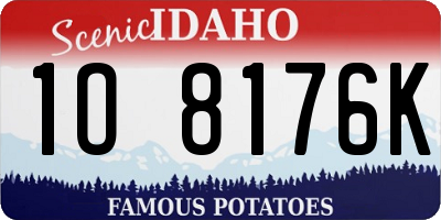 ID license plate 1O8176K