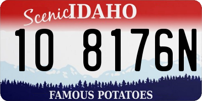 ID license plate 1O8176N