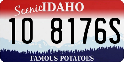 ID license plate 1O8176S