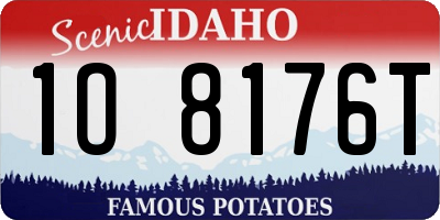 ID license plate 1O8176T