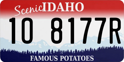 ID license plate 1O8177R