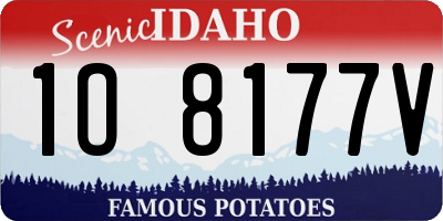 ID license plate 1O8177V