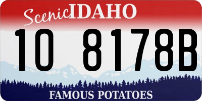 ID license plate 1O8178B