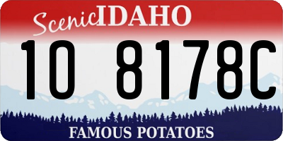 ID license plate 1O8178C