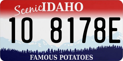 ID license plate 1O8178E