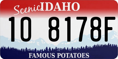ID license plate 1O8178F