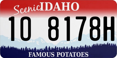 ID license plate 1O8178H