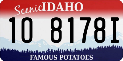 ID license plate 1O8178I