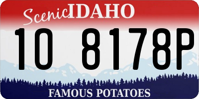 ID license plate 1O8178P