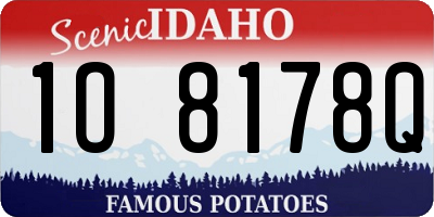 ID license plate 1O8178Q