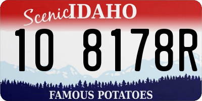 ID license plate 1O8178R