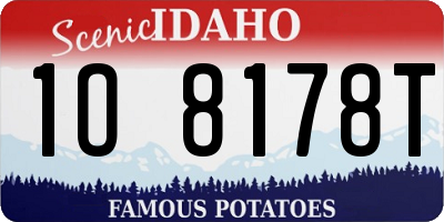 ID license plate 1O8178T