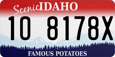 ID license plate 1O8178X