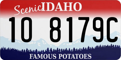 ID license plate 1O8179C