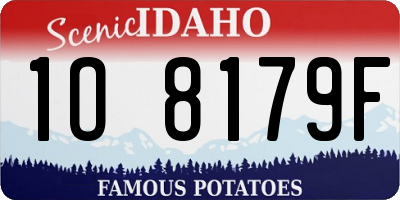 ID license plate 1O8179F