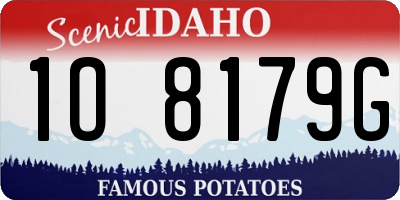 ID license plate 1O8179G