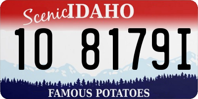 ID license plate 1O8179I