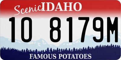 ID license plate 1O8179M