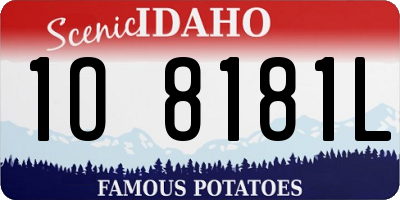 ID license plate 1O8181L