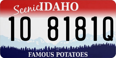 ID license plate 1O8181Q