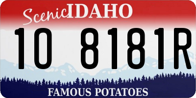 ID license plate 1O8181R