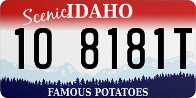 ID license plate 1O8181T