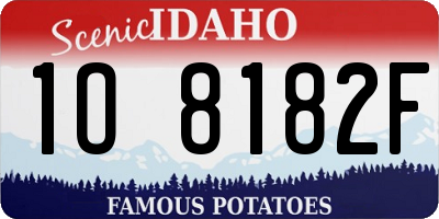 ID license plate 1O8182F