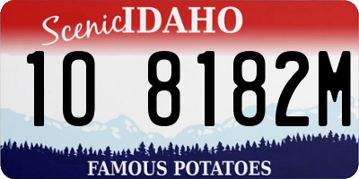 ID license plate 1O8182M