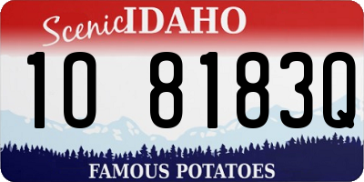 ID license plate 1O8183Q